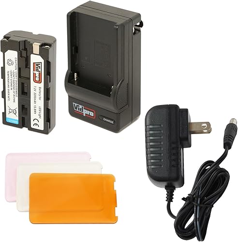 Miniatura 5 de Kit de luz Vidpro LED-330 para foto y video - Luz LED de panel para cámara - Luz ajustable y regulable se adapta a cámaras, videocámaras y DLSR con