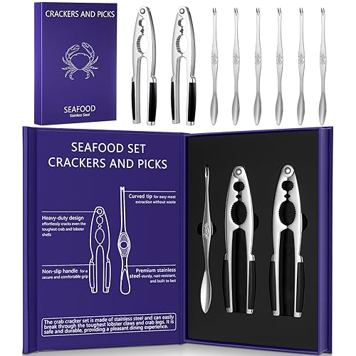 Pangda Stainless Steel Crab Crackers and Tools Set with Gift