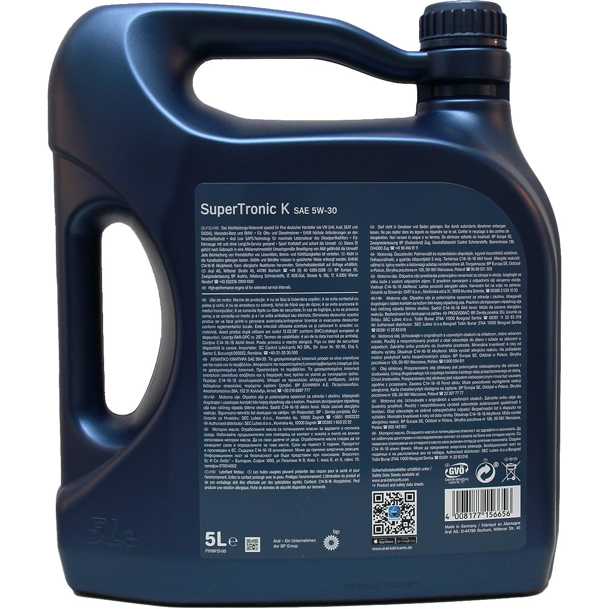 ACEITE MOTOR ARAL SUPERTRONIC K 5W30 5 LITROS 15CBE6