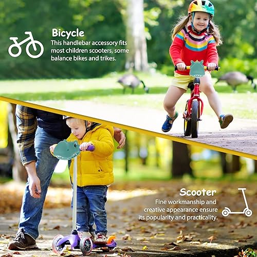 Miniatura 8 de Razor Scooter Accesorios Juguete Silicona Dinosaurios Micro T- Bar Kick Scooter Decoración de Bicicleta Juguetes de Seguridad para Niños Pequeños