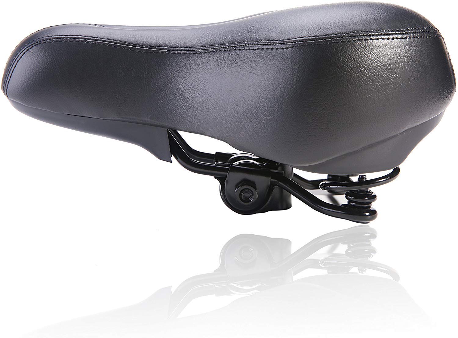 TentHome Selle de Velo Ultra Confortable pour Homme et Femme avec Suspension Ressort, Selle VTT Confort Homme avec Amortissement, Selles pour Vélo de Ville en PU Ergonomique, Accessoires de Vélo