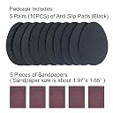 UNIKSTEP 5 Pairs Shoe Sole Grip Pad Outer Sole Anti-Slip Sticker Non-Slip Shoe Bottom Heel Noise Reduction Pad (Black) gallery image