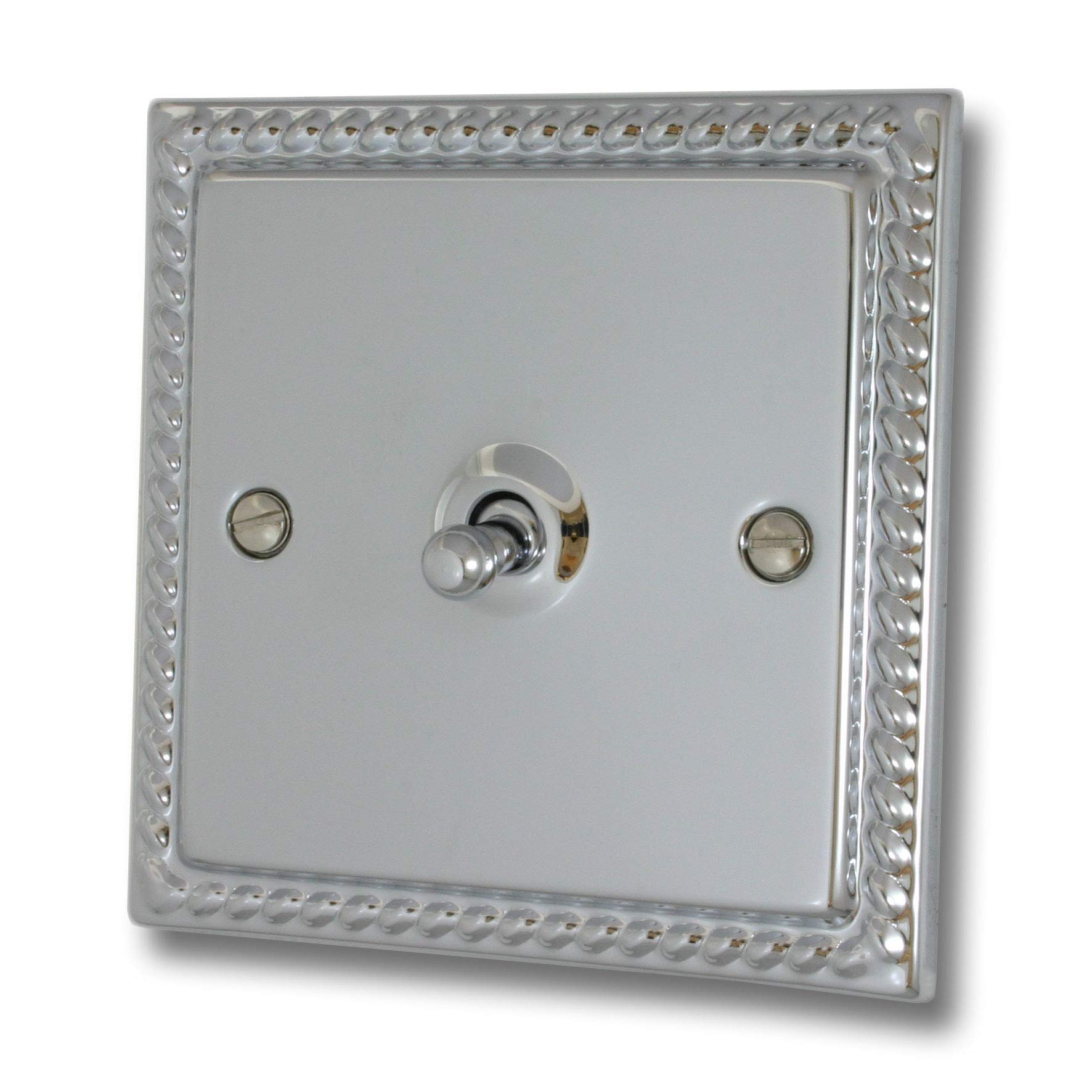 G&H Brassware Light Georgian Polished Chrome Toggle Switch (1 Gang) - Mc281