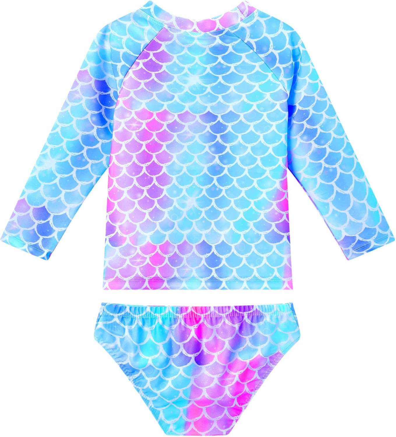 Snowheart Girls Rash Guard Sets Long Sleeves Swimsuit 2 Pieces Tankini Bathing Suit Swimwear for Girls 3-12 Years - Image 2