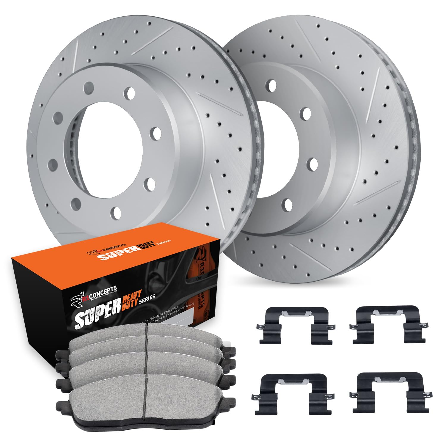 R1 Concepts Rear Brake Kit Fits 2010-2012 Ford F-250, F-350