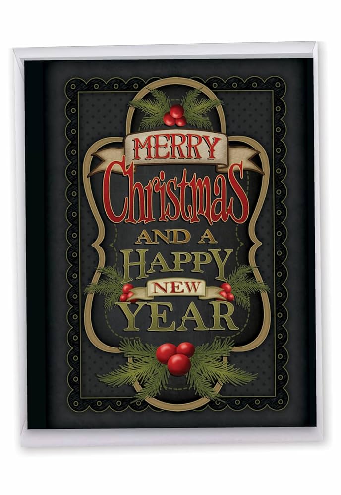 Amazon.com : The Best Card Company - Jumbo Merry Christmas