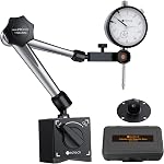 Neoteck 0-1"/0.001" Cadran et ensemble de base magnétique avec boîtier de stockage, jauge de cadran d'outil de mesure et support magnétique pour 3D Atelier sur l'imprimante CNC Sciage de table de machine- 176lbs (80kg) Max Tirer