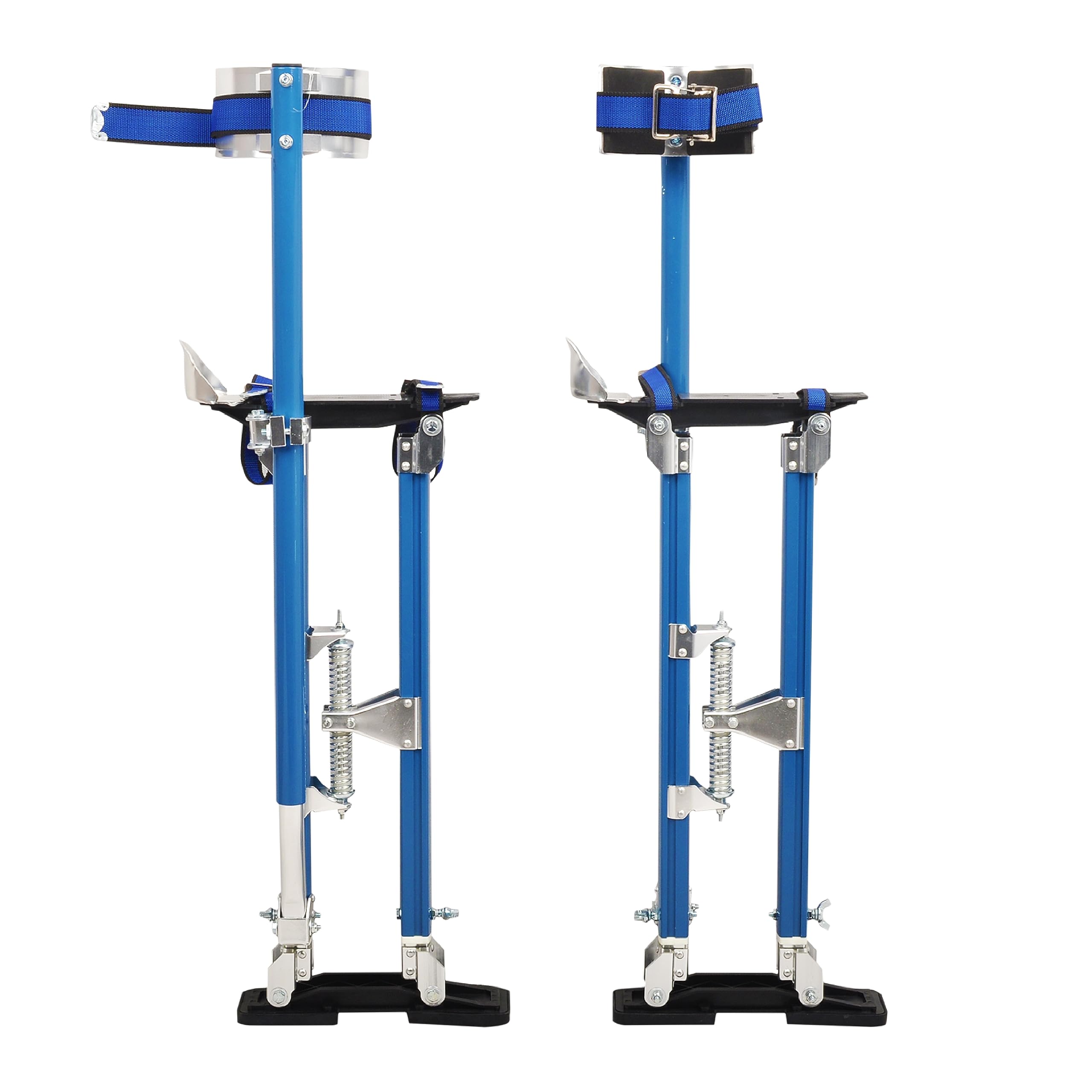 Drywall Stilts 24-40 inch Adjustable Professional Aluminum Tool Stilt with Knee Pads Protection for Painting Painter Taping, Blue