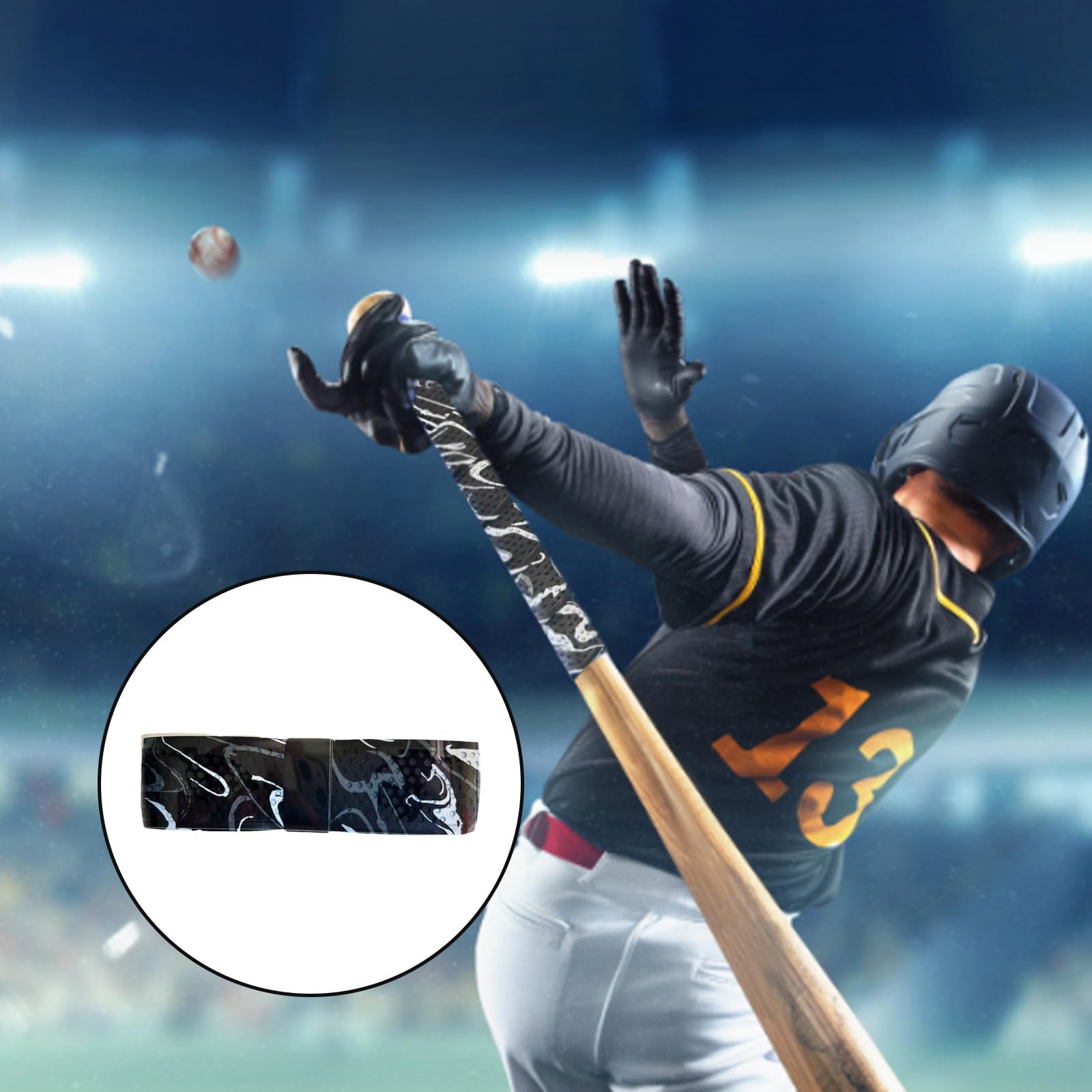 Nastro per mazza da baseball di tipo pesante, tecnologia avanzata di assorbimento degli urti per migliorare la durata e una presa sicura, comoda impugnatura per baseball
