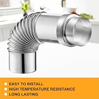 Beekeg Kémény Adapter 100-80mm Rozsdamentes Acél Redukció Alumínium Szalaggal 7