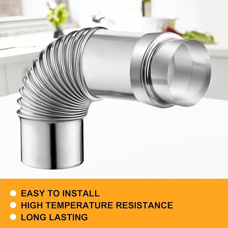 Beekeg Kémény Adapter 100-80mm Rozsdamentes Acél Redukció Alumínium Szalaggal