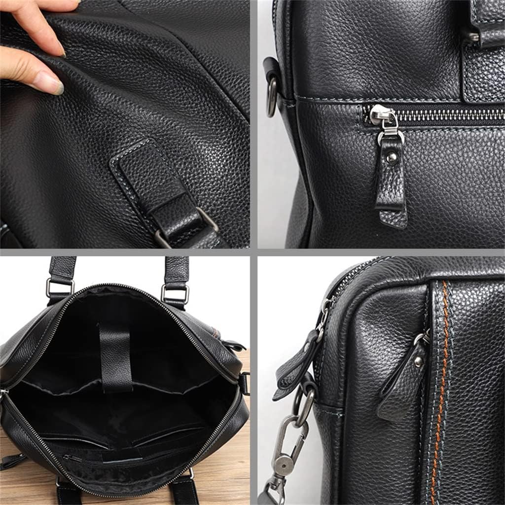 Briefcase Genuine Leather Shoulder Laptop Bag Office Bag For Men Briefcases Cow Leather Big Handbag Business