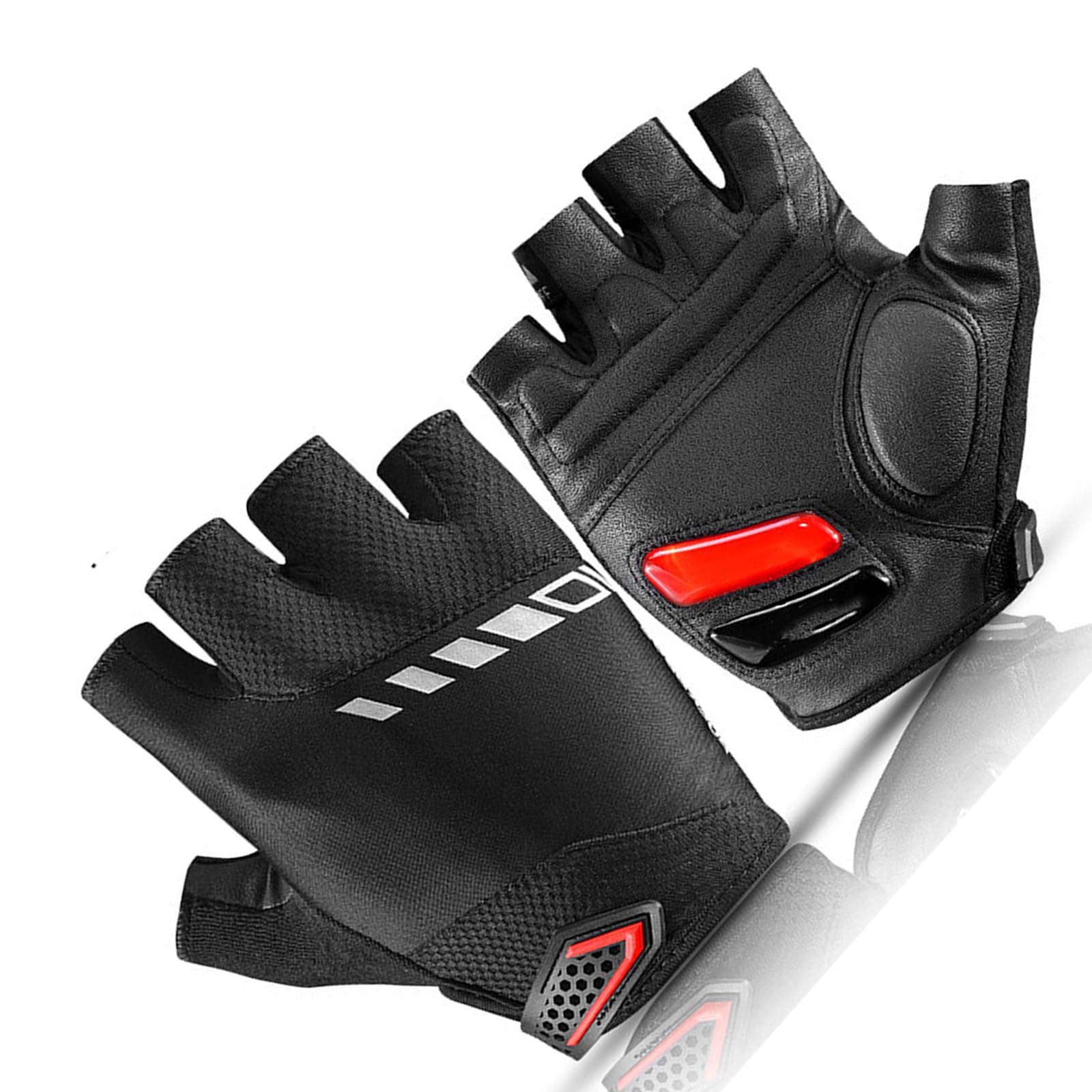 1 paire de gants de sport respirants, sans doigts, antidérapants, durables, pour le cyclisme, la pêche, la randonnée, résistants à la transpiration, ergonomiques