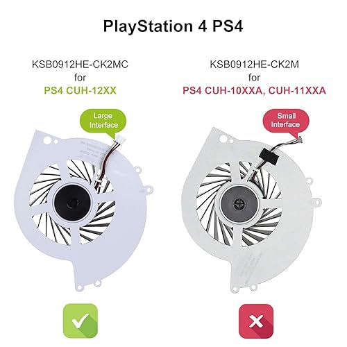 Miniatura 3 de ARLBA New PS4 Cooling Fan Internal Cooler KSB0912HE CK2M Replacement for Sony Playstation 4 Games Console CUH-1200 CUH-1215A CUH-1215B CUH-12XX