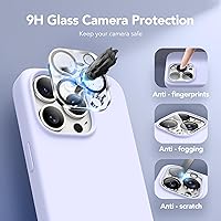 Vista 5 de GONEZ Funda de silicona para iPhone 14 Pro Max, compatible con MagSafe, con protector de pantalla + protector de lente de cámara, silicona líquida a