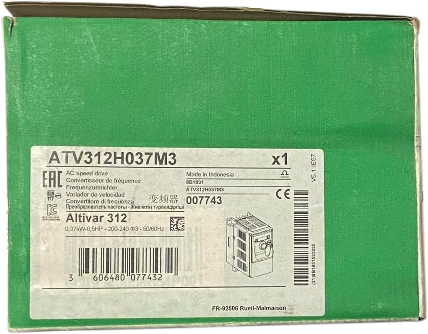 ATV312H037M3 Frequency Converter ATV312H037M3 Sealed in Box 1 Year Warranty