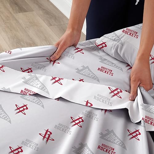 Miniatura 42 de Juego de sábanas con licencia oficial de Los Angeles Lakers de la NBA tamaño individual, ropa de cama suave con logotipo del equipo para Los Angeles