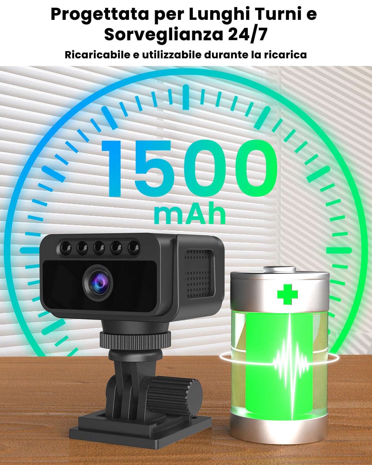 Bextgoo Mini Telecamera Spia Nascosta 4K, 3 Modalità: WiFi/Hotspot/Senza WiFi, Micro Videocamera Sorveglianza Interno, Scheda TF da 64 GB Preinstallata, Notturna Superiore, per Uso Interno o Esterno