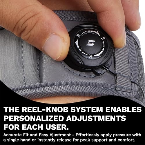 Miniatura 2 de Codera para codo de tenista para hombres y mujeres, codera para tendinitis y codo de tenista y codo de golfista, correa de codo ajustable (gris,