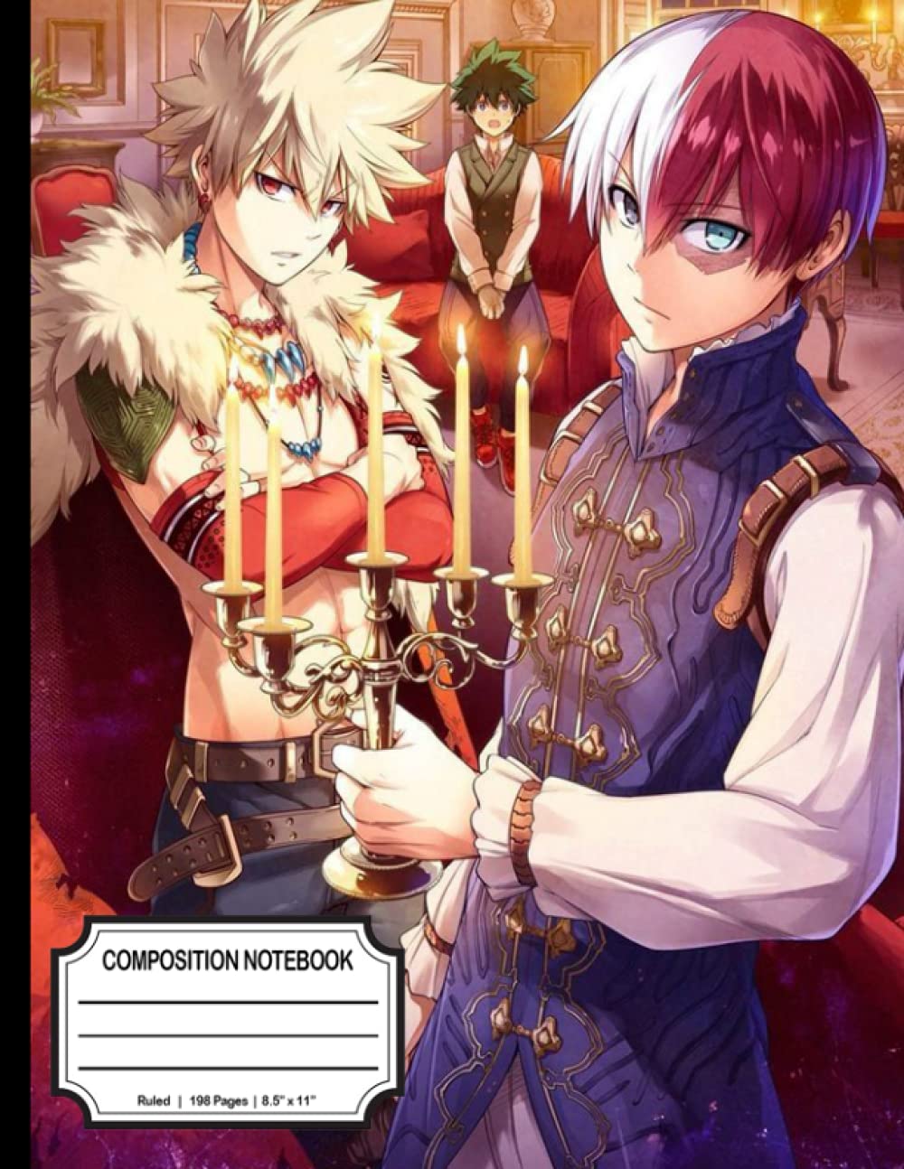 Composition Notebook: Shoto Todoroki Deku Izuku Soft Glossy Cover College Ruled Lined Pages Book for Boys 8.5 * 11 Inches 198 Pages Paperback