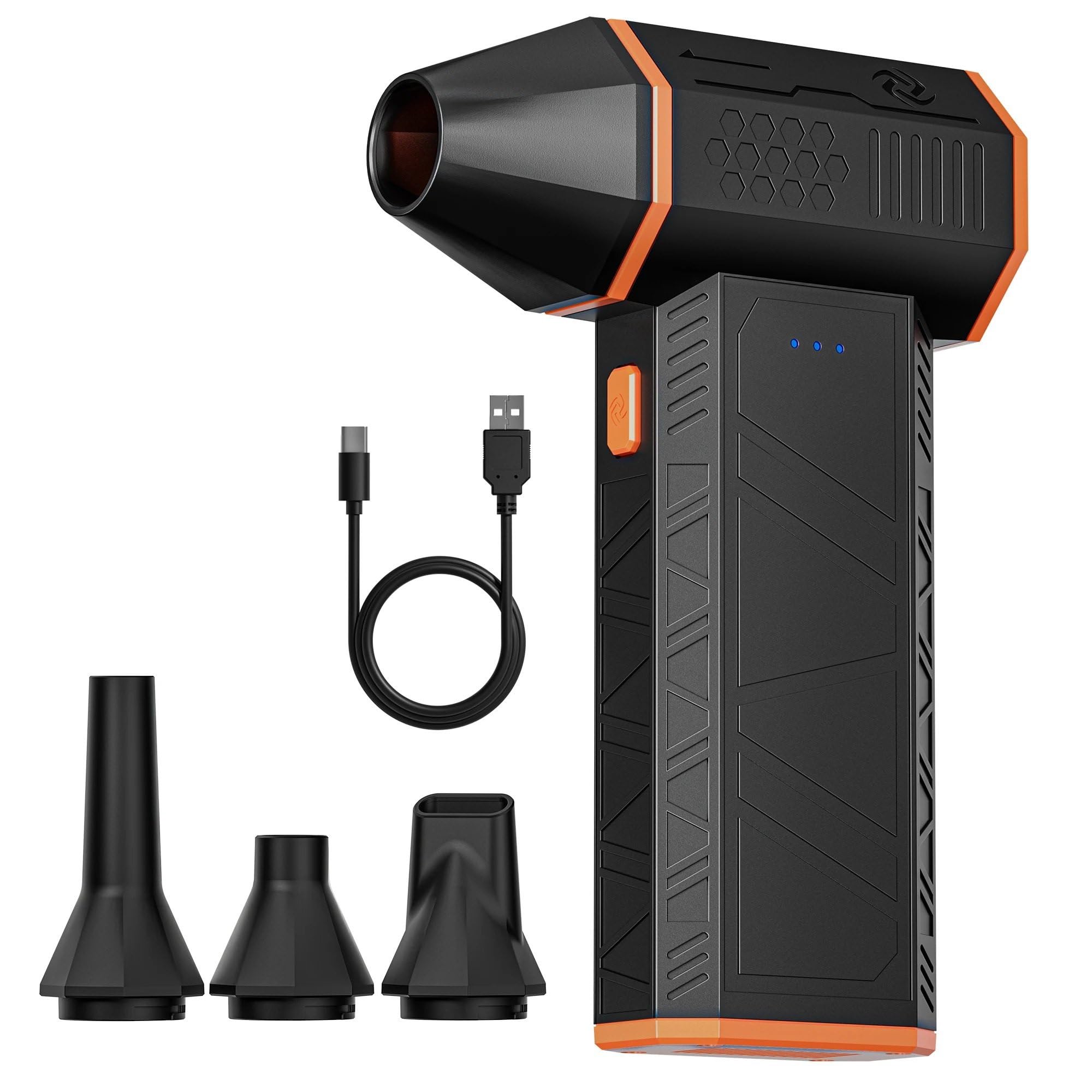 Motore ventola Air Duster, soffiatore ad aria super potente da 110.000 giri/min, motore brushless ricaricabile a 3 marce per auto/PC/casa/esterno