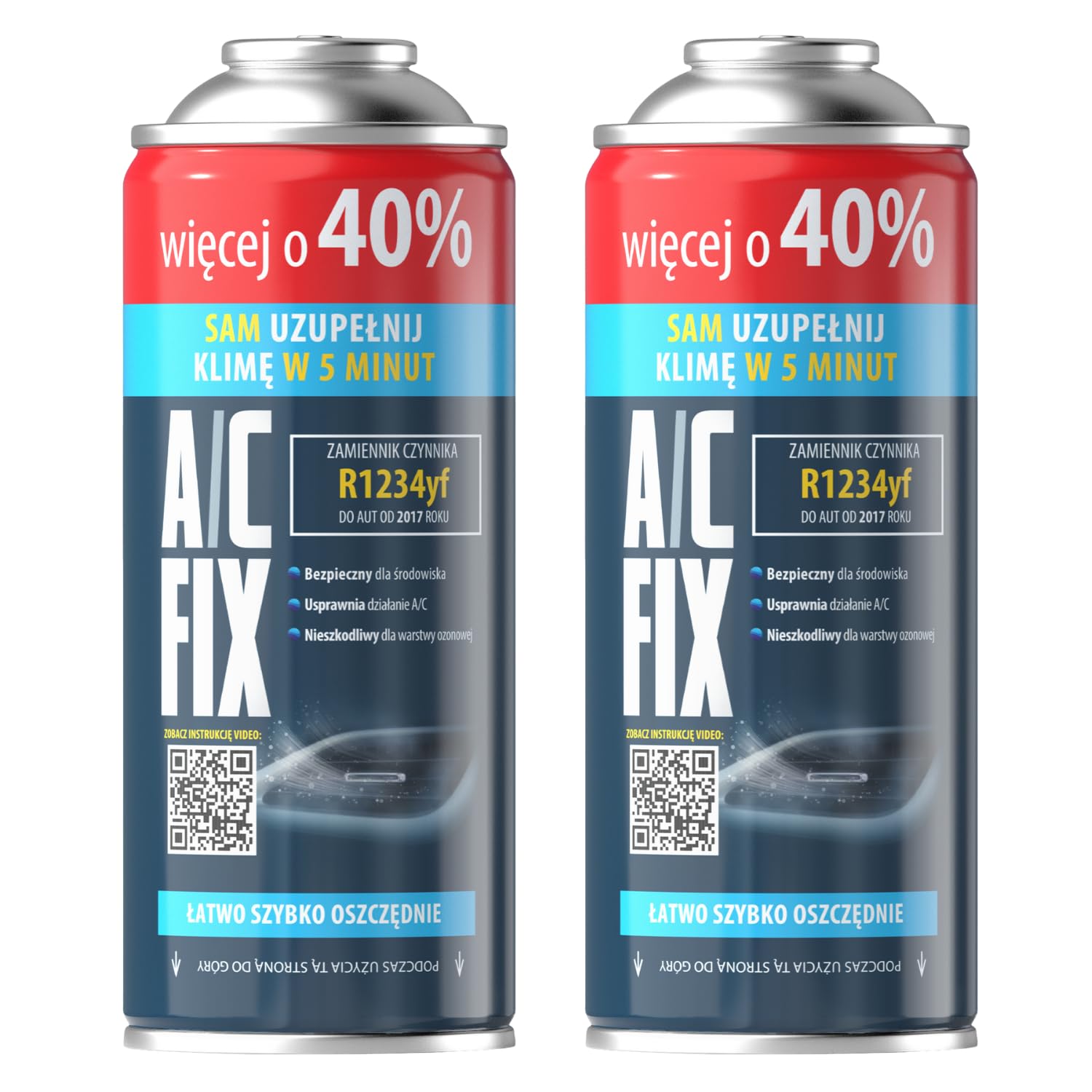 Recharge clim R1234yf - 2x235 g - Climatisation - Climatiseur Voiture - Recharge climatisation Voiture - Gaz R1234yf - Cartouche gaz - ECO - Recharge pour climatisation