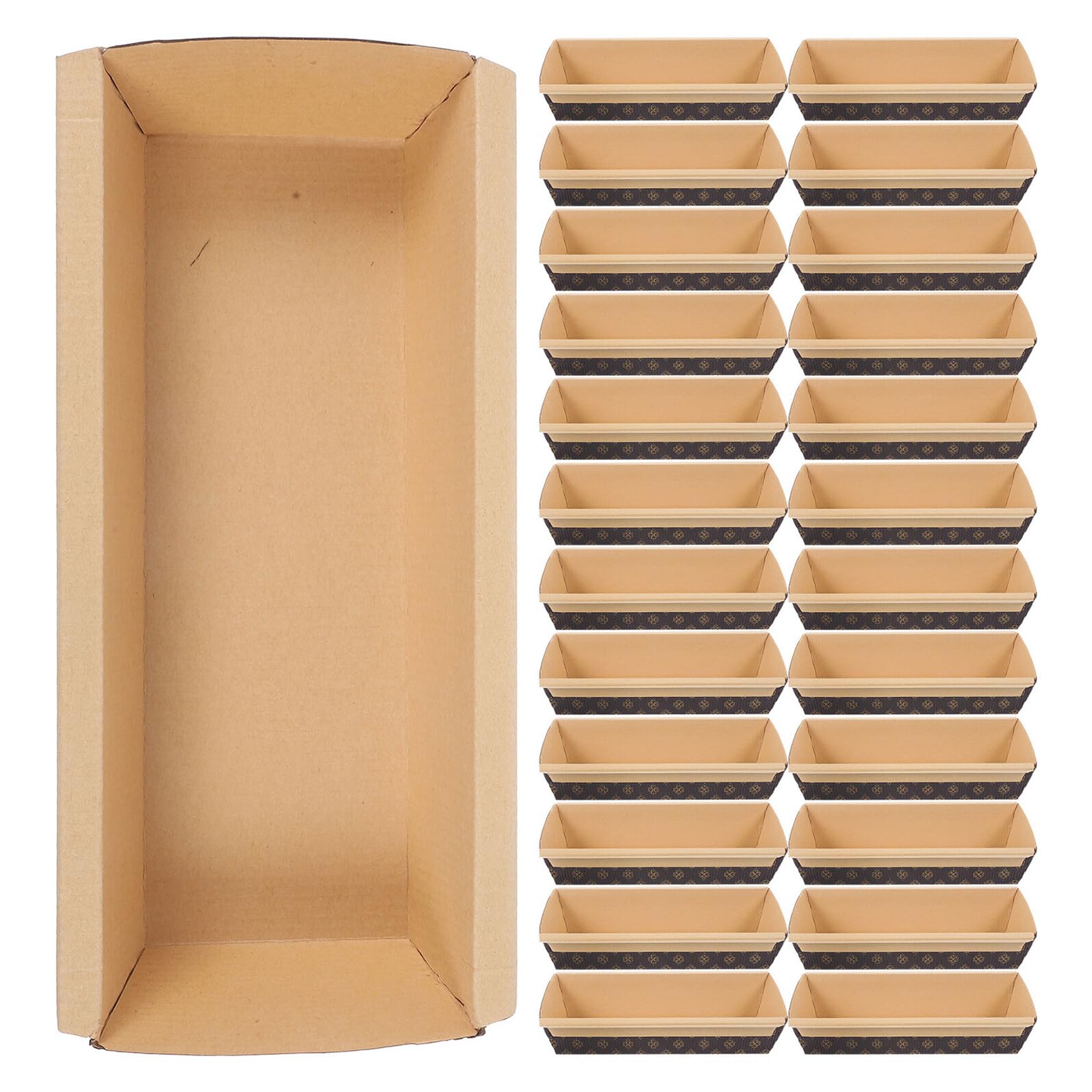 SHINEOFI Lot de 50 Moules à Pâtisserie en Papier Rectangulaires Jetables Antiadhésifs Résistants la Graisse pour Cuisson Facile et Nettoyage Rapide Adaptés aux Desserts Saisonniers