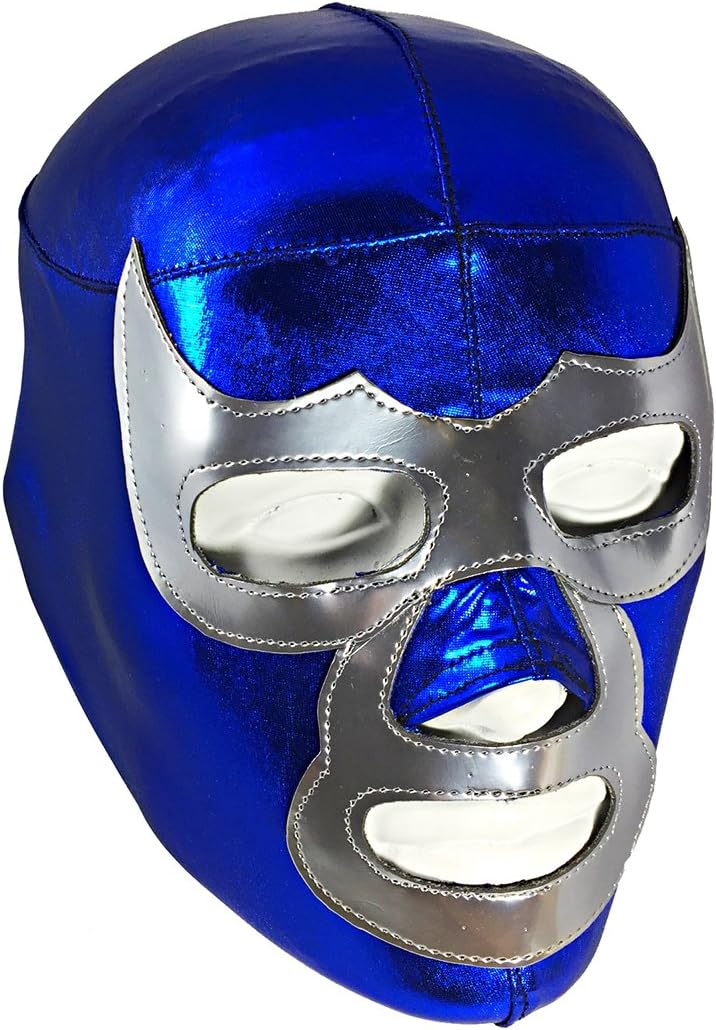 BLUE DEMON LYCRA Youth Lucha Libre Wrestling Mask - KIDS Costume Wear - BLUE