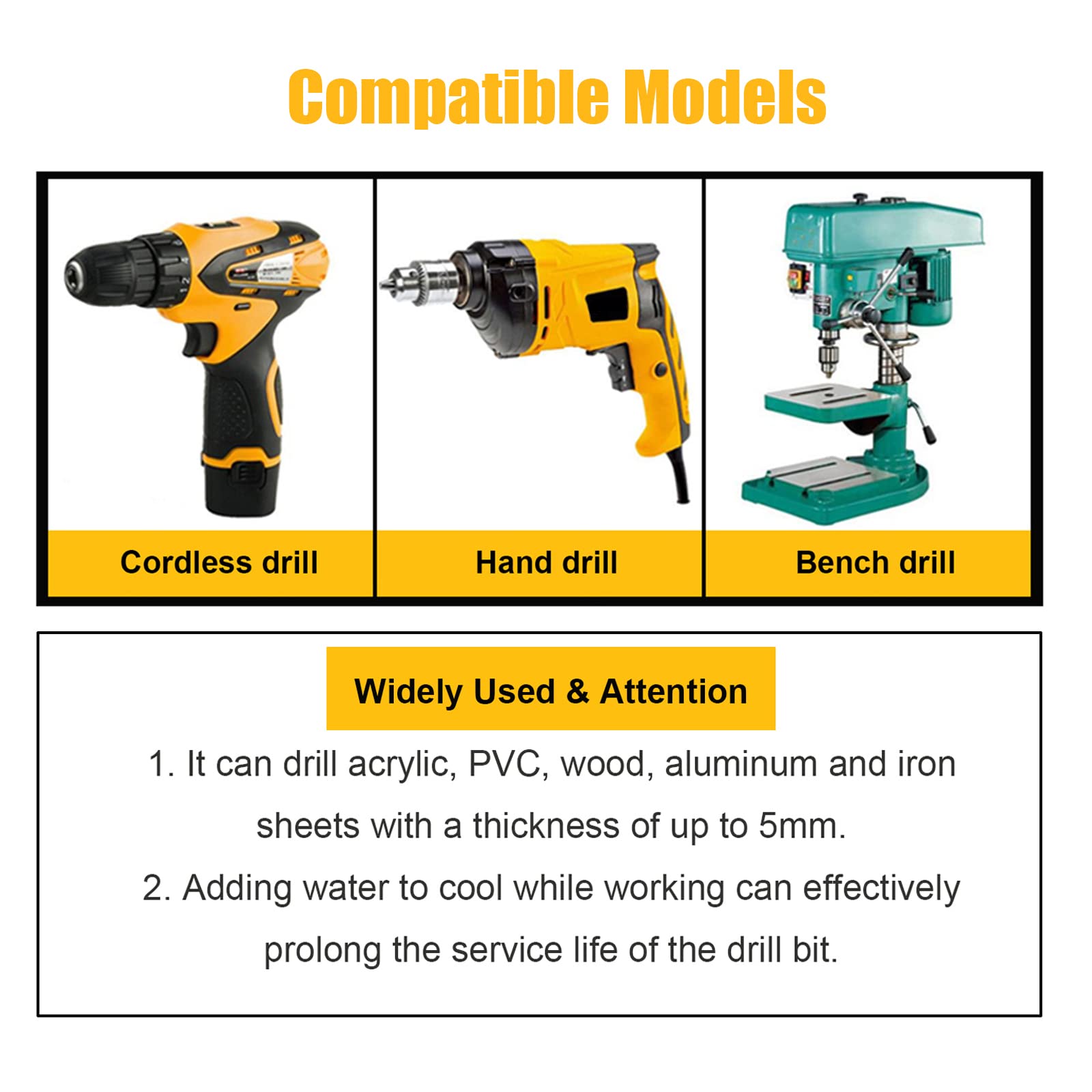6-60mm HSS Step Drill Bit Large HSS Spiral Groove Step Drill Cono Drill Bit Hole Cutter 12 passi