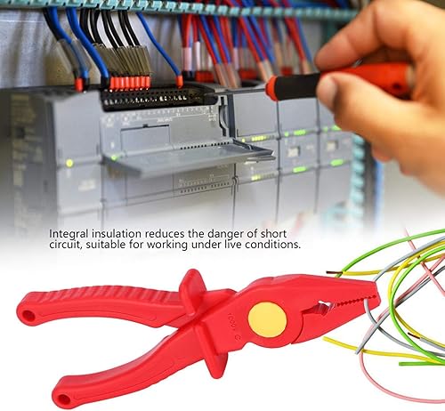Miniatura 9 de Oumefar Herramienta de mano eléctrica de mano de 7,7 pulgadas de plástico cómodo agarre 1000 V Alicates de corte aislados de alto voltaje para