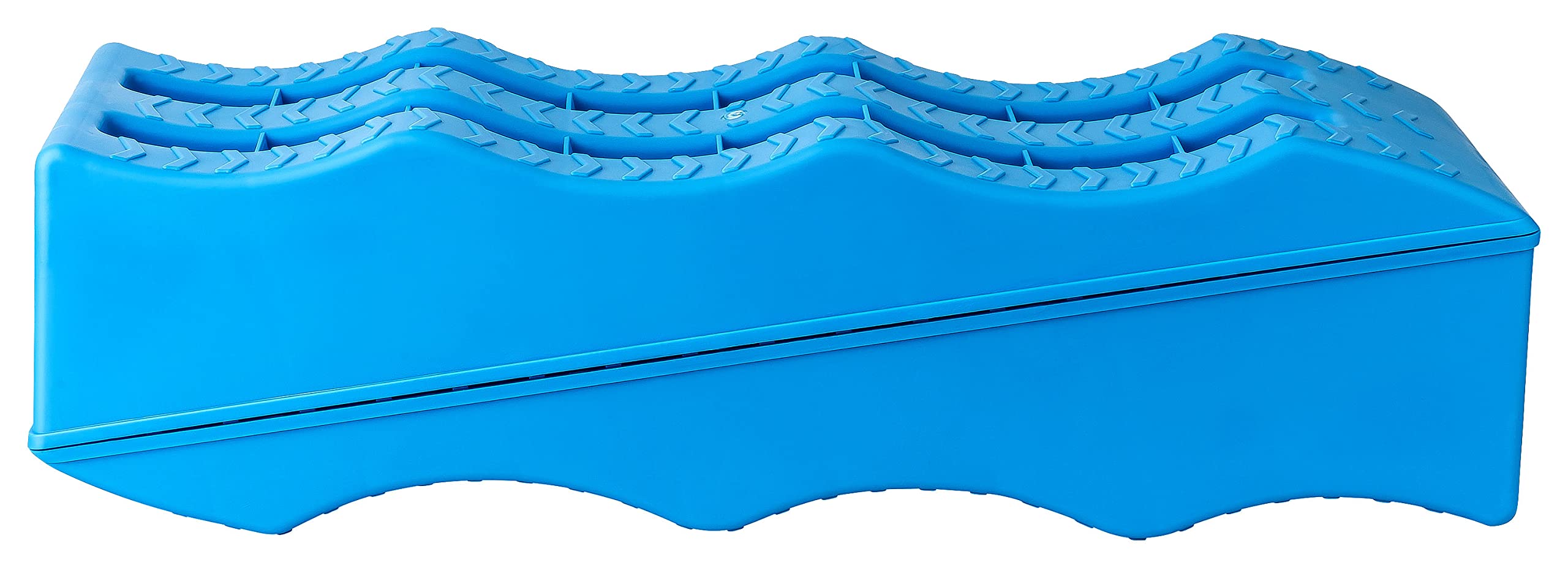 Set di 2 cunei di bilanciamento per roulotte, camper, roulotte, rimorchio, XL, 61 x 21 cm, fino a 5000 kg, blu cunei per ogni superficie