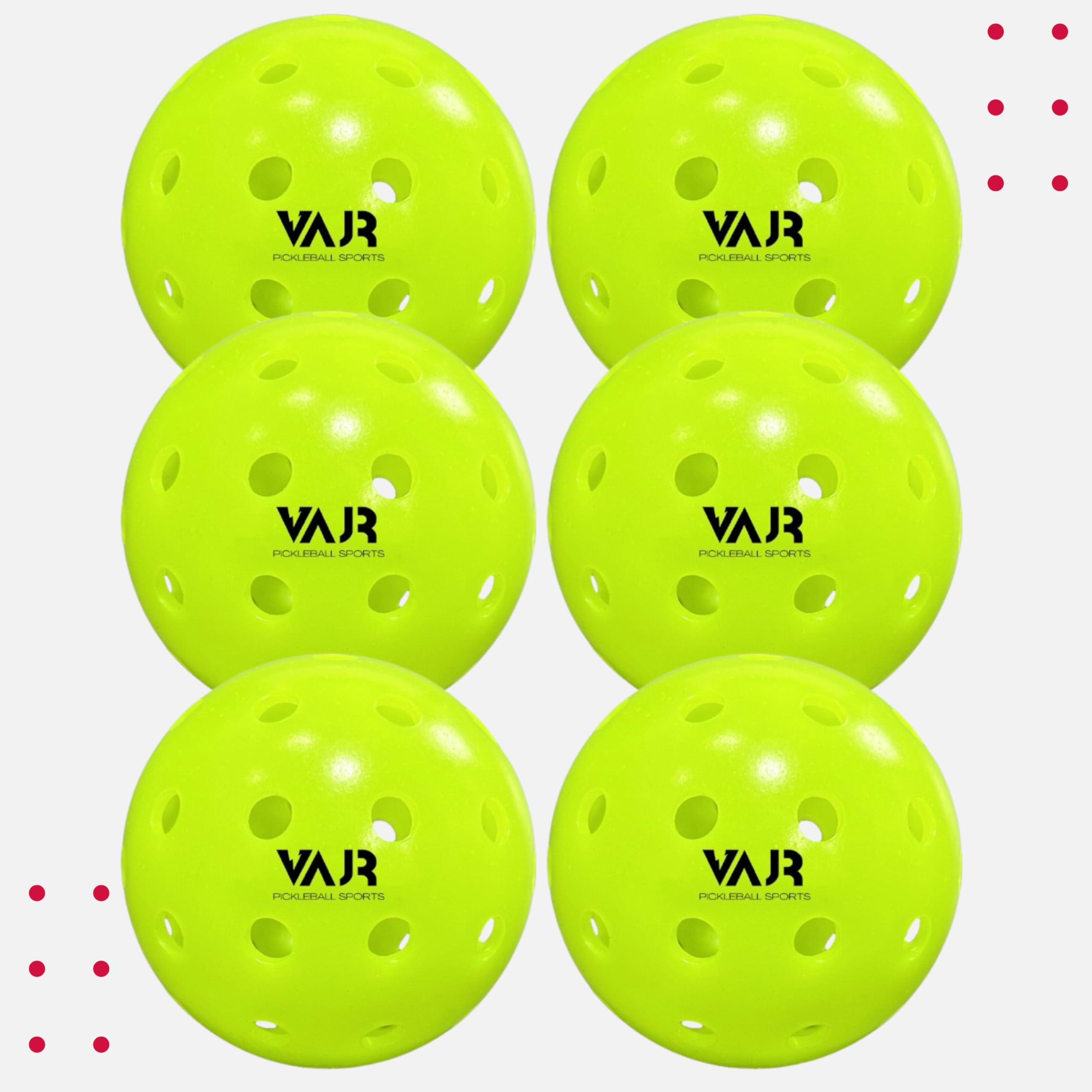 VAJR Pickleball Ball | V-40 | 6-Pack | 40 Precise Holes | True Flight | Authentic Bounce | Exceptional Durability | Light Green Color (B0D1G8NR71) Amazon Price History, Amazon Price Tracker