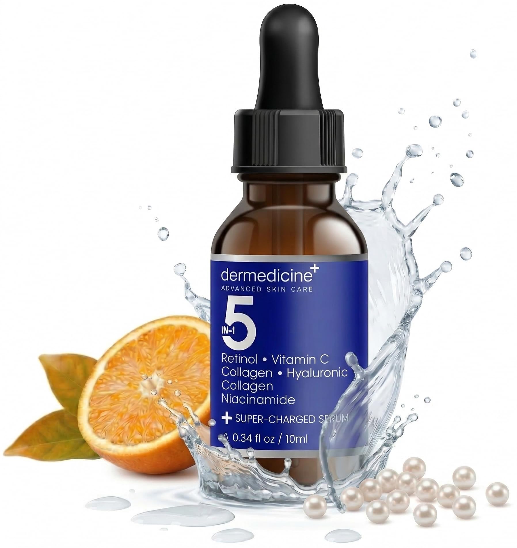 Amazon.com: 5 in 1 Face Serum with Retinol, Vitamin C, Collagen