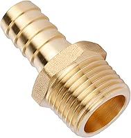 Vista 5 de U.S. Solid Accesorio de Manguera de Latón, Adaptador, Accesorios de Tubería Macho de Púa de 1/2" x 1/2" NPT