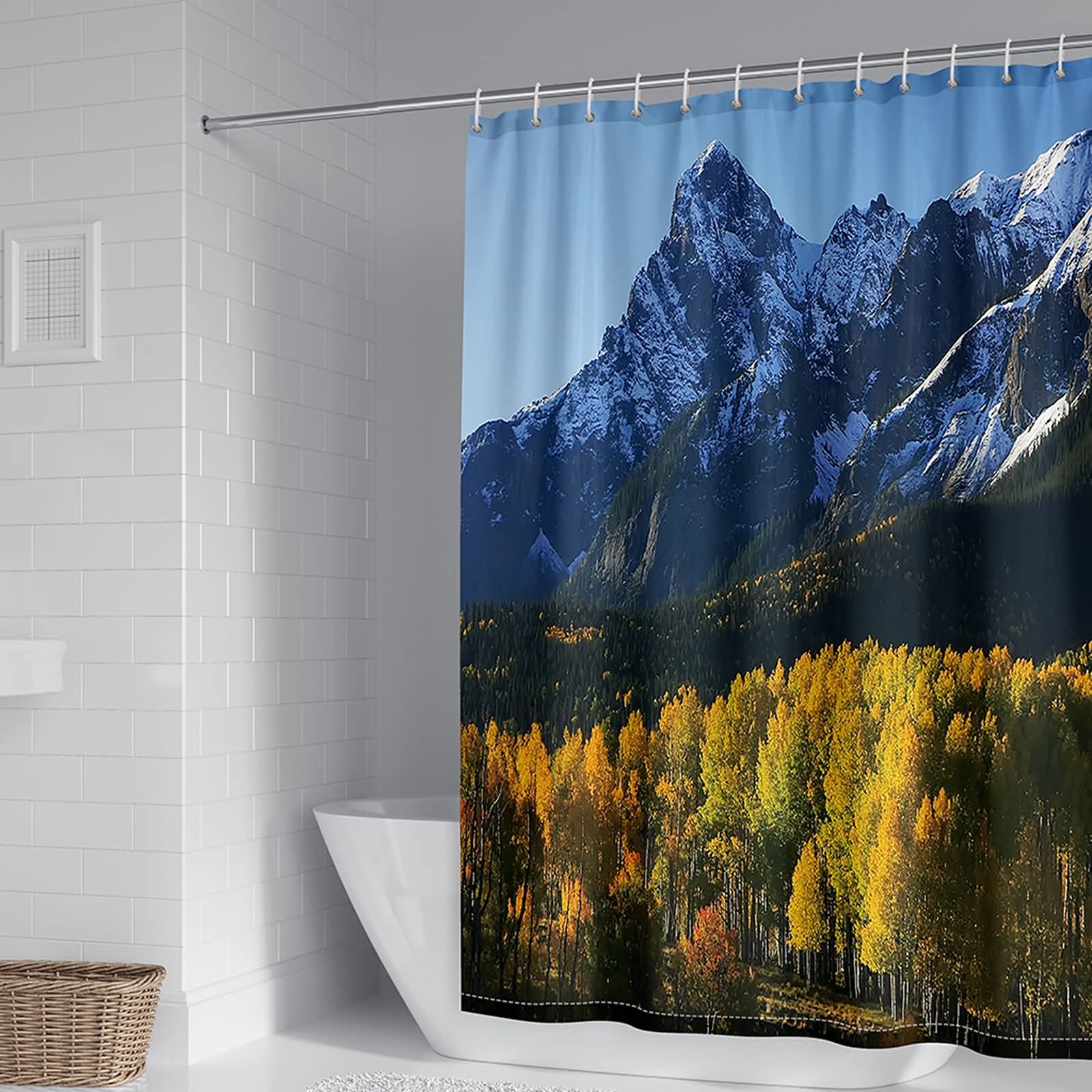Rideau de douche imperméable anti moisissure 180x180 pour une salle de bain propre