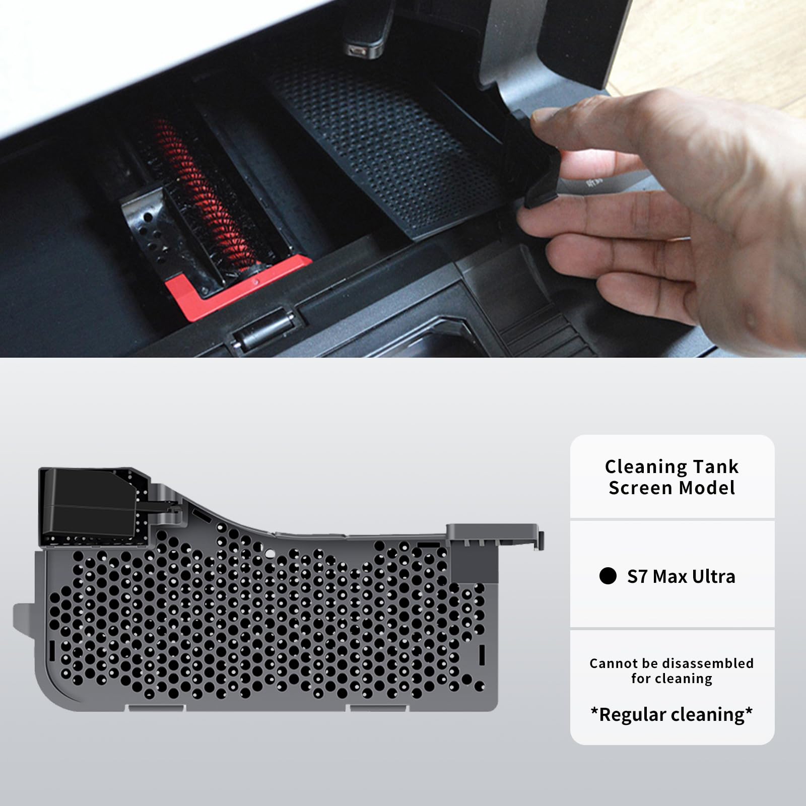 Kit D'entretien Pour Aspirateur Roborock S7 Max Ultra / S7 Pro Ultra - Filtre à Eau + Brosse Douce