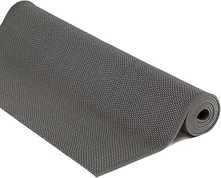WLWLEO Non-Slip Drainage Mat 3x10 Ft Commercial Anti Fatigue PVC Floor Mats Wet Area Door Mat Pools Bath Shower Garage Restaurant Kitchen Heavy Duty Rugs,Gray/Grey,0.9Ã—3M/3Ã—10FT