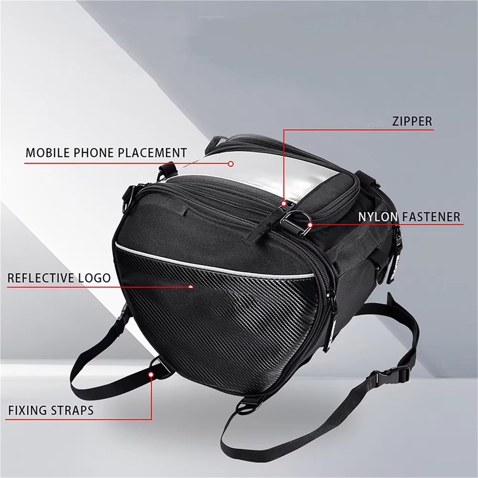 Borsa Moto Per BMW Per C400GT Per C400X Per C650GT Per C600 Per C650 Per Moto Sportive Scooter Tunnel Borsa Da Sella Impermeabile Pedale Per Moto Borsa Sella Moto(Black)