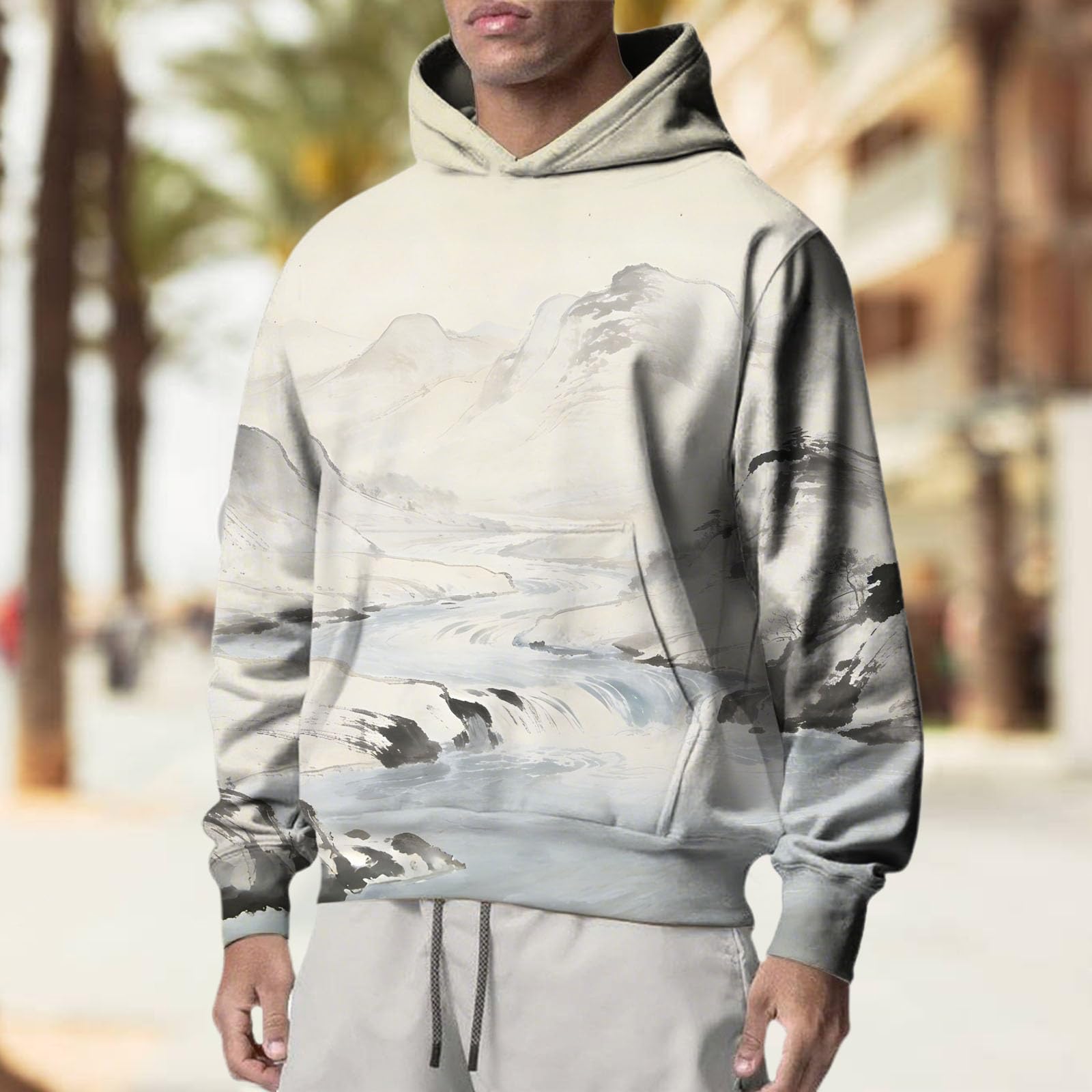 Sudaderas con Capucha Corta Camisa De Manga para Hombre 2026, Informal Moderna Marca (White, M) Vento Proteccion Solar Impermeable Chaqueta Sudadera Cremallera Kit Pesca Ropa Trabajo