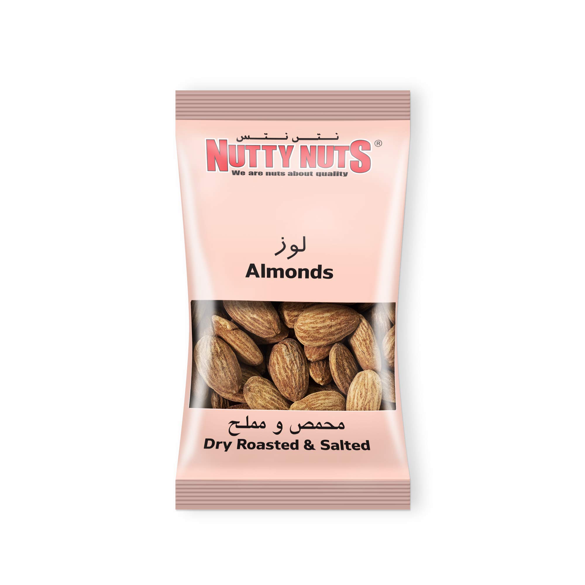 Nutty Nuts Almonds Dry Roasted & Salted - 100% Baked Not Fried - No Artificial Flavours, Colours, Preservatives Or Flavour Enhancers For A Healthy, Conscious Snacking - Pouch Pack - 80G