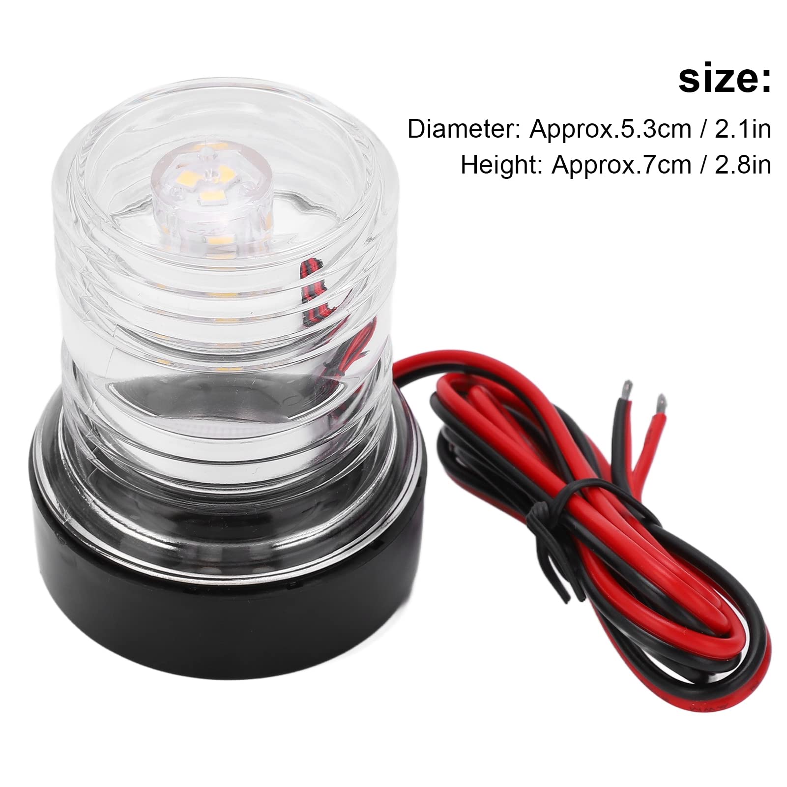 Luci di ancoraggio per navigazione, luce bianca 360 barca, 5W DC12V‑24V Luce impermeabile LED ad alta luminosità Luci di segnalazione marine per barche Yacht Altri trasporti