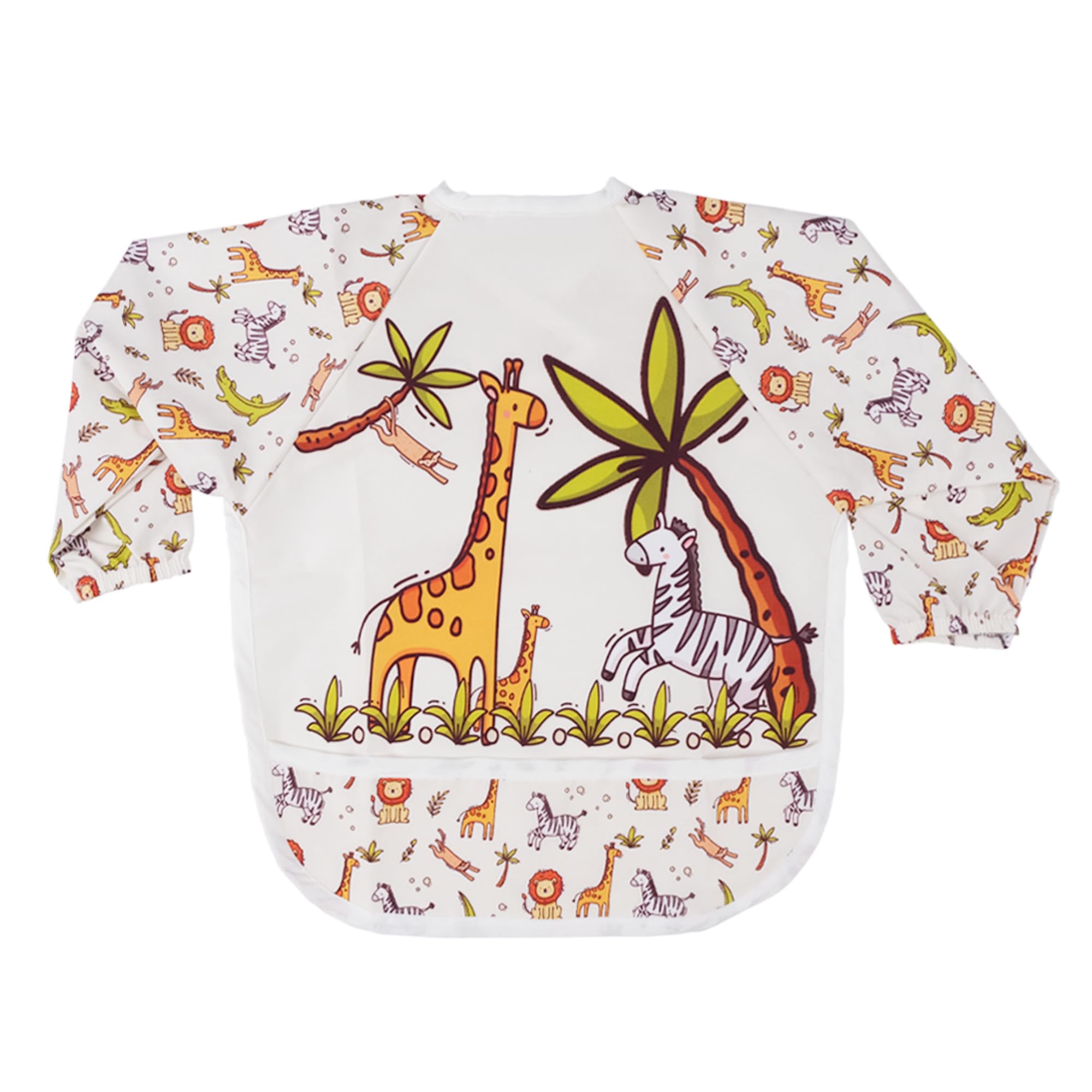 Baby Bibs for Feeding - Waterproof, Soft, Adjustable - Easy to Clean, Lightweight, Comfortable for Infants and Babies (1, Giraffe)