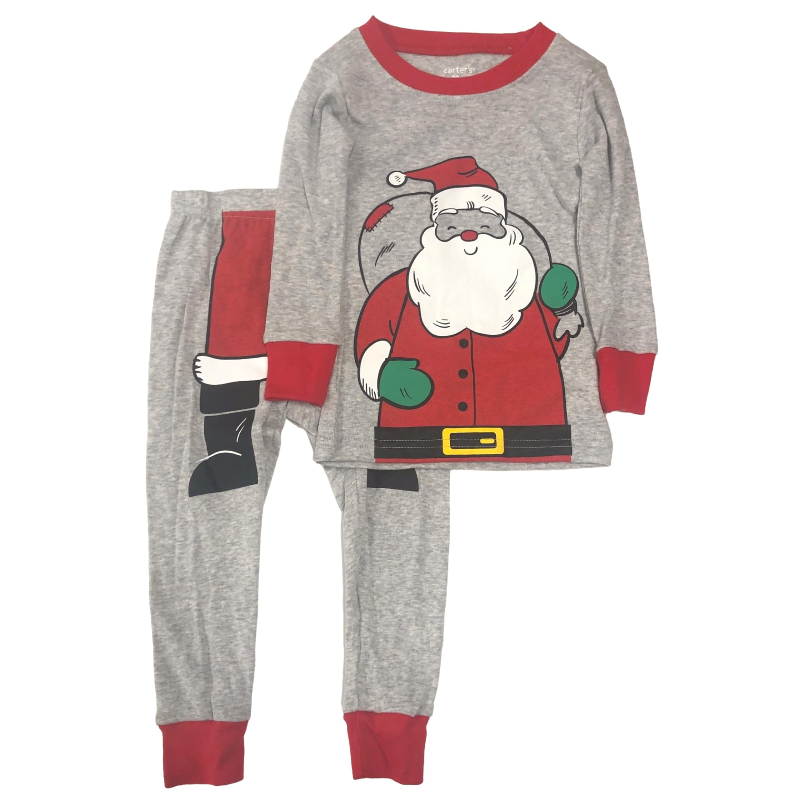 Carter's Baby Boys 2-Pc. Snug-Fit Santa Cotton Pajamas Set