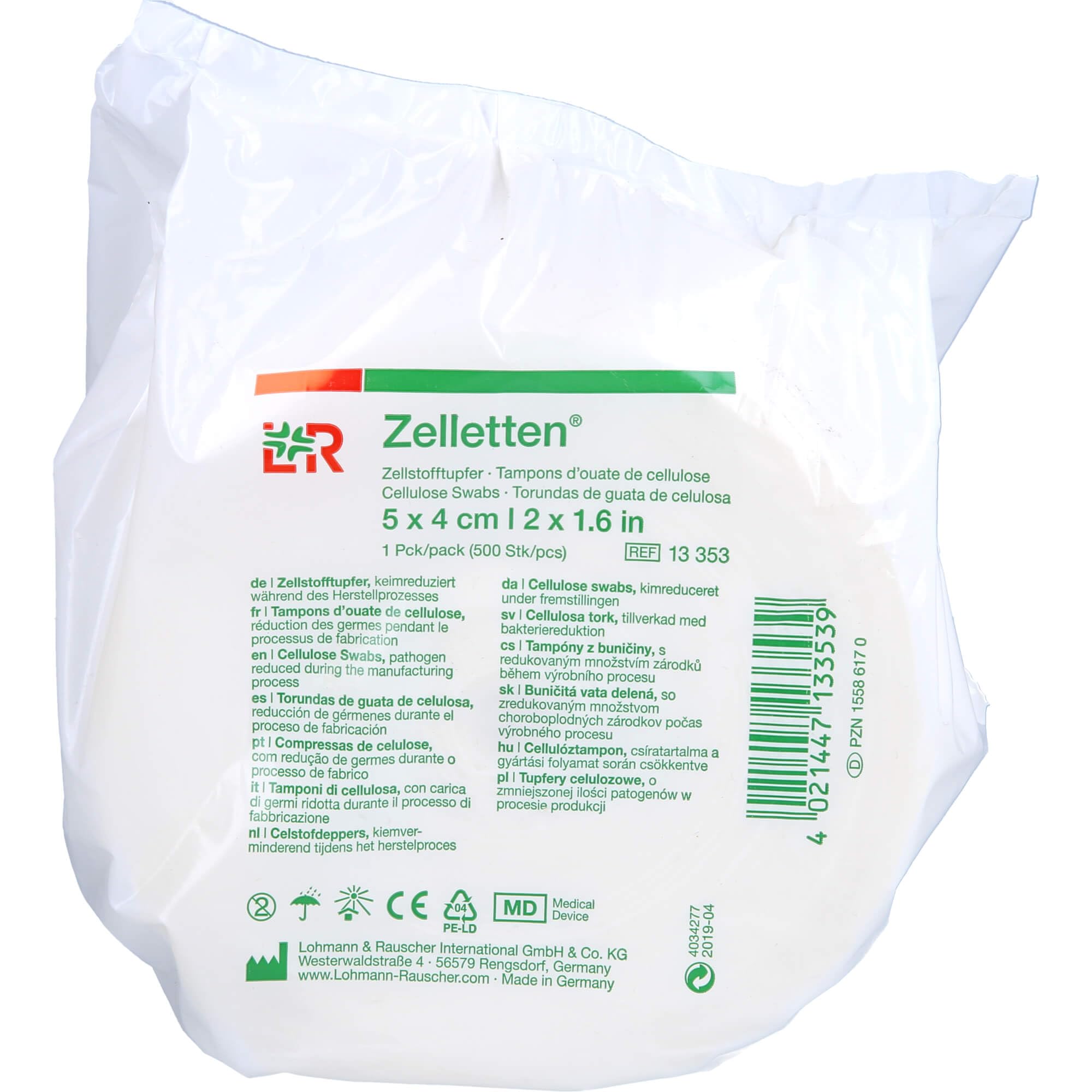 12000 Zellstoff-Tupfer Zelletten 4x5 Cm – Fusselfrei, Saugstark, In 12 Packungen à 1000 Stück