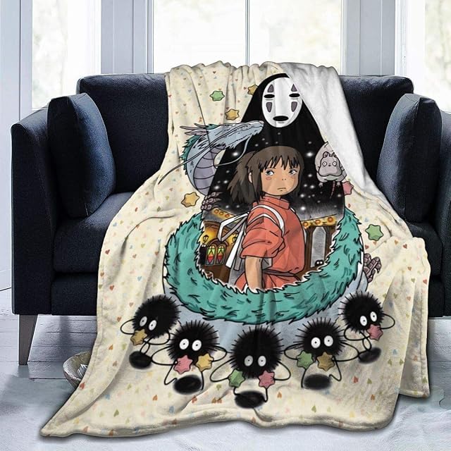 N/A" HOLIMION SPI-ri-ted Away Micro Fleece Throw Blankets No Face Super Soft Cozy Luxury Couch Bed Blanket Merchandise for Home Bedding Living Room 50"X40"