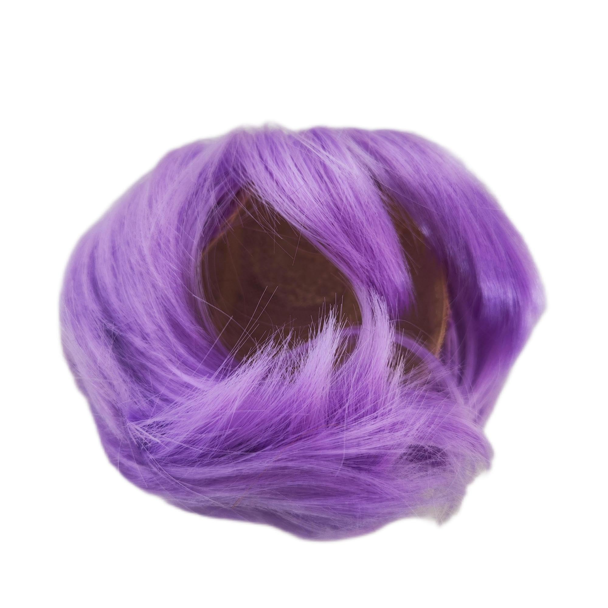 1/3 1/4 1/6 1/8 bjd sd Doll Wig Short Black Hair high Temperature Fiber Antique Wolf Tail Styling Blank Hair Set (Light Purple, 1/3)