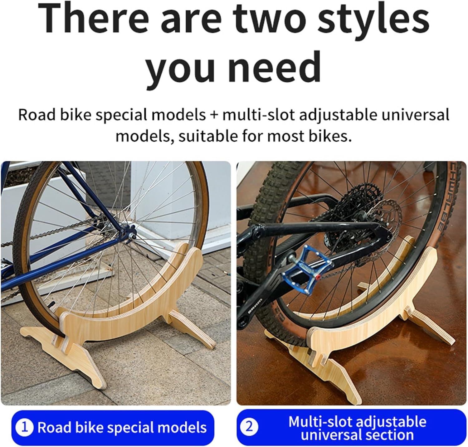 Bike Solid Wood Parking Racks for Mountain Bike 700C Road Bicycle Parking Bracket Retro Bicycle Stand(Universal Model)