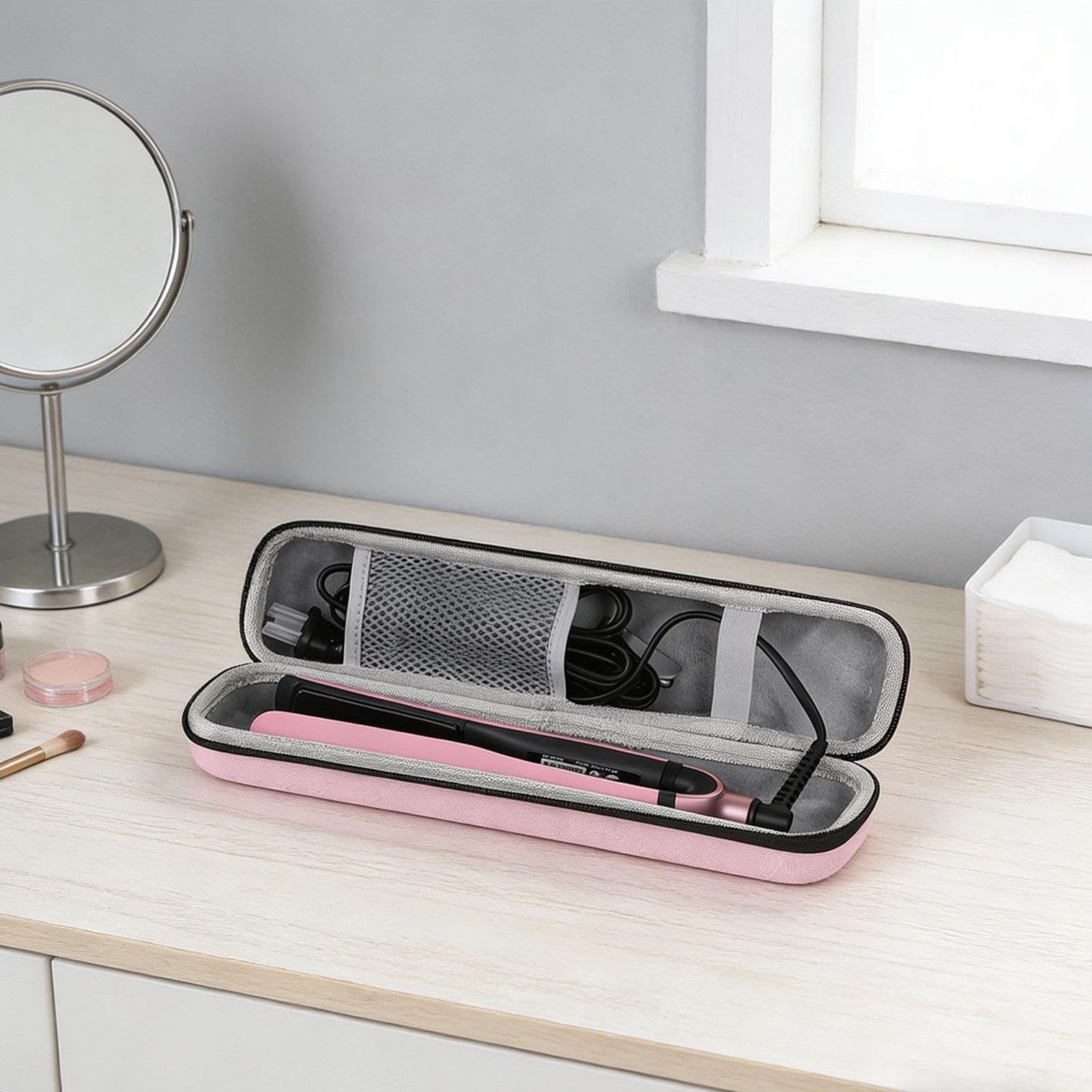 Custodia Da Viaggio, Custodia Da Viaggio per Piastra per Capelli, Accessori di Bellezza per Viaggi E Vacanze, Rosa