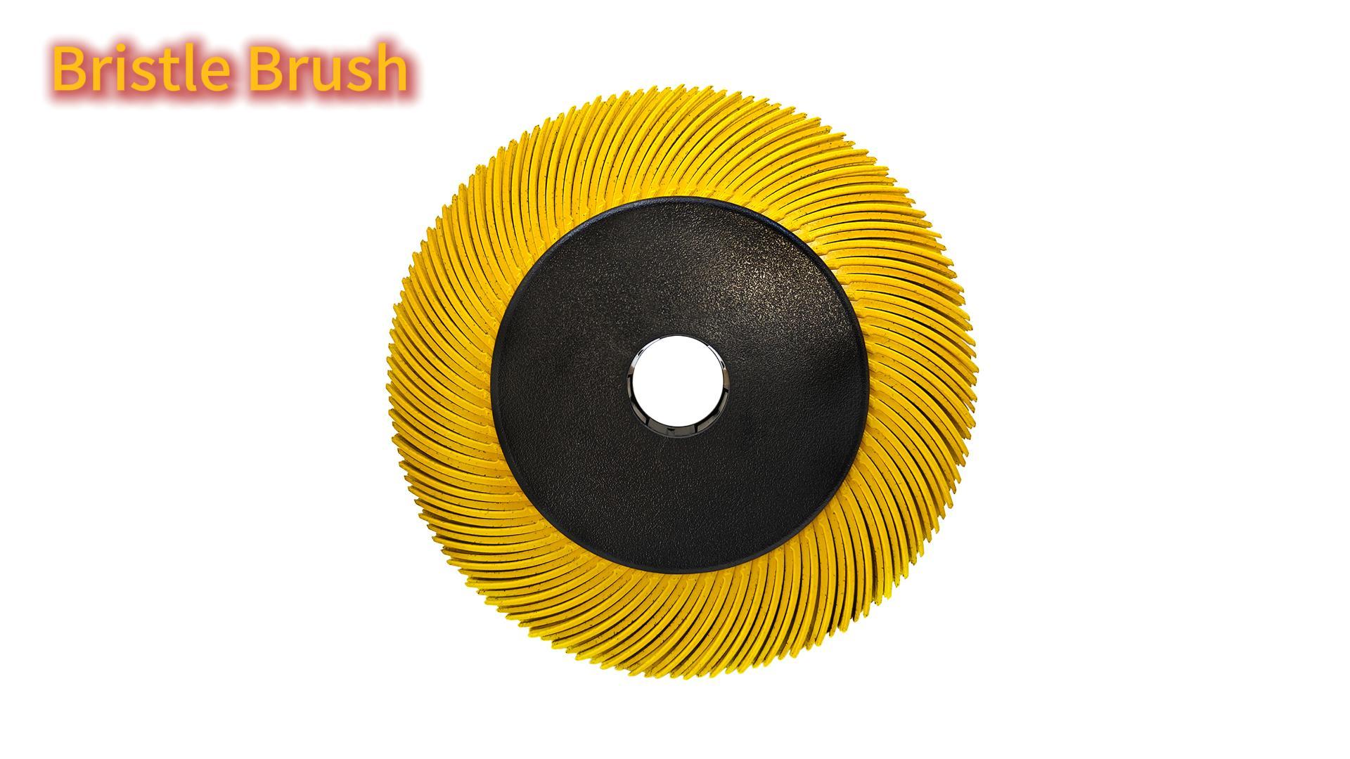 Image of Radial Bristle Brush, 6 in x 1 /2 in x 1 in, 600#, 1SET,Ten Single piece with Adapter