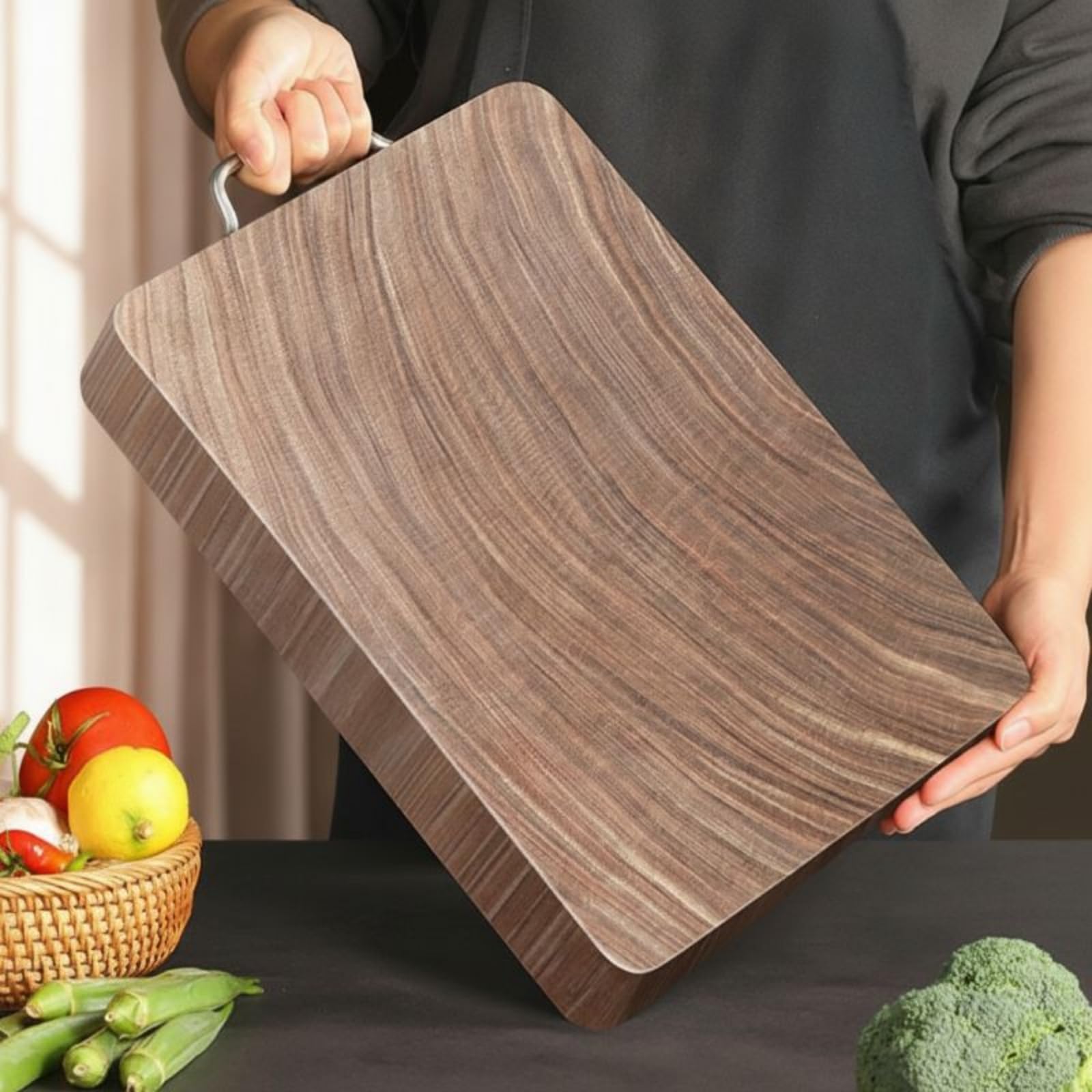 Tabla Cortar con Asa Robusta Tabla con Asa Tablas para Cocineros, 42 28 4CM